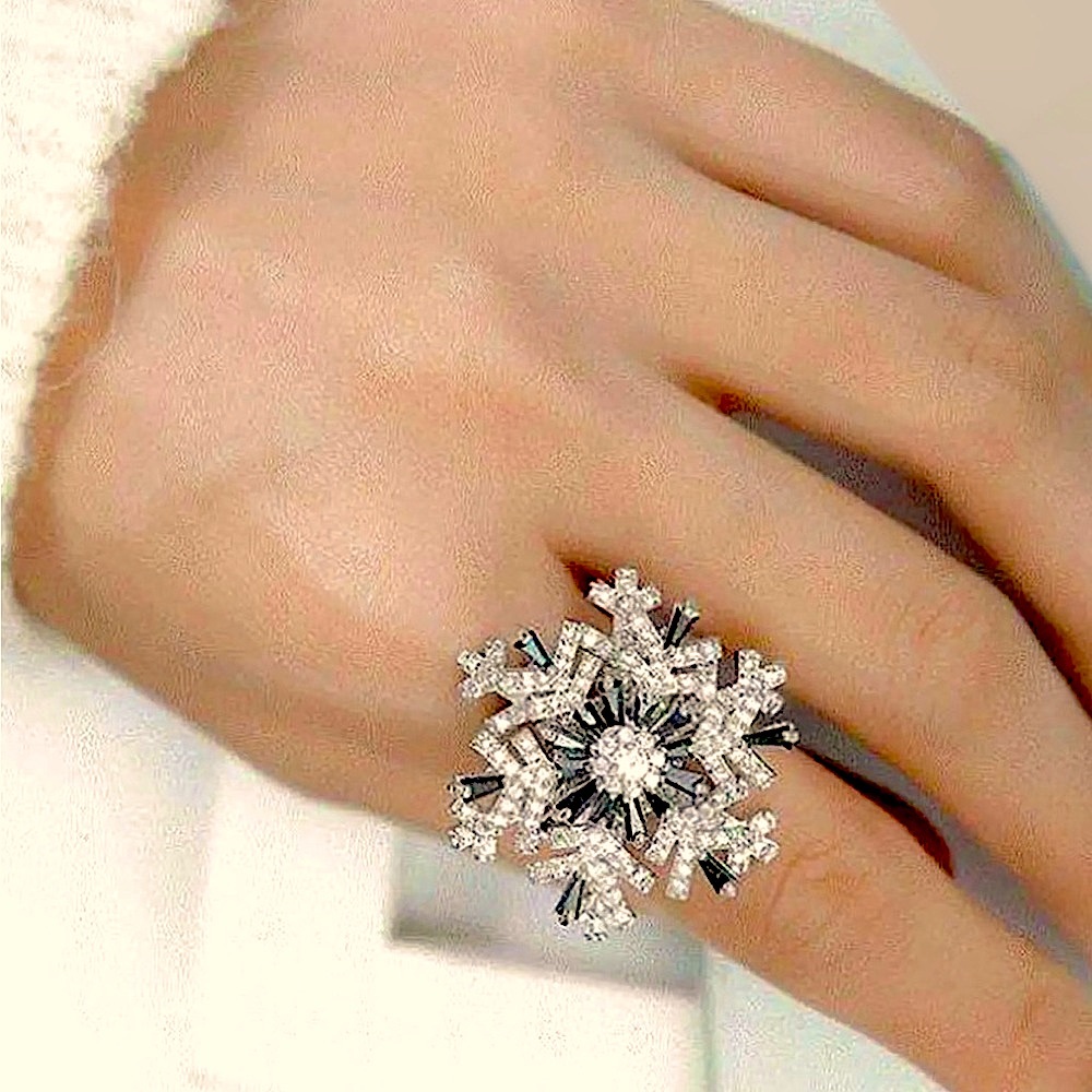 Snowflake spinner ring - Picture 10 of 10
